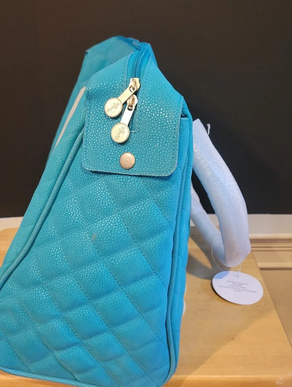 NEW Oversized  City Tote Carry All Turquoise Air  Travel Cruise WeekenderAppro
